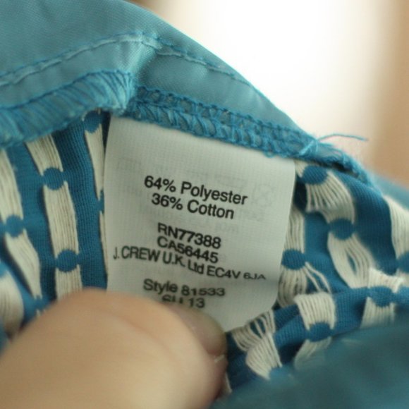 J. CREW Light Blue and White Polka Dots Cafe Capri - Picture 5 of 5